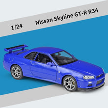 Laden Sie das Bild in den Galerie-Viewer, Nissan Skyline GTR R34 Alloy Car Model FREE Shipping Worldwide!!