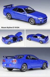 Nissan Skyline GTR R34 Alloy Car Model FREE Shipping Worldwide!!