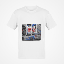 Load image into Gallery viewer, GT-R R34 Skyline Fast &amp; Furious Premium Quality T-shirt FREE Shipping Worldwide!!