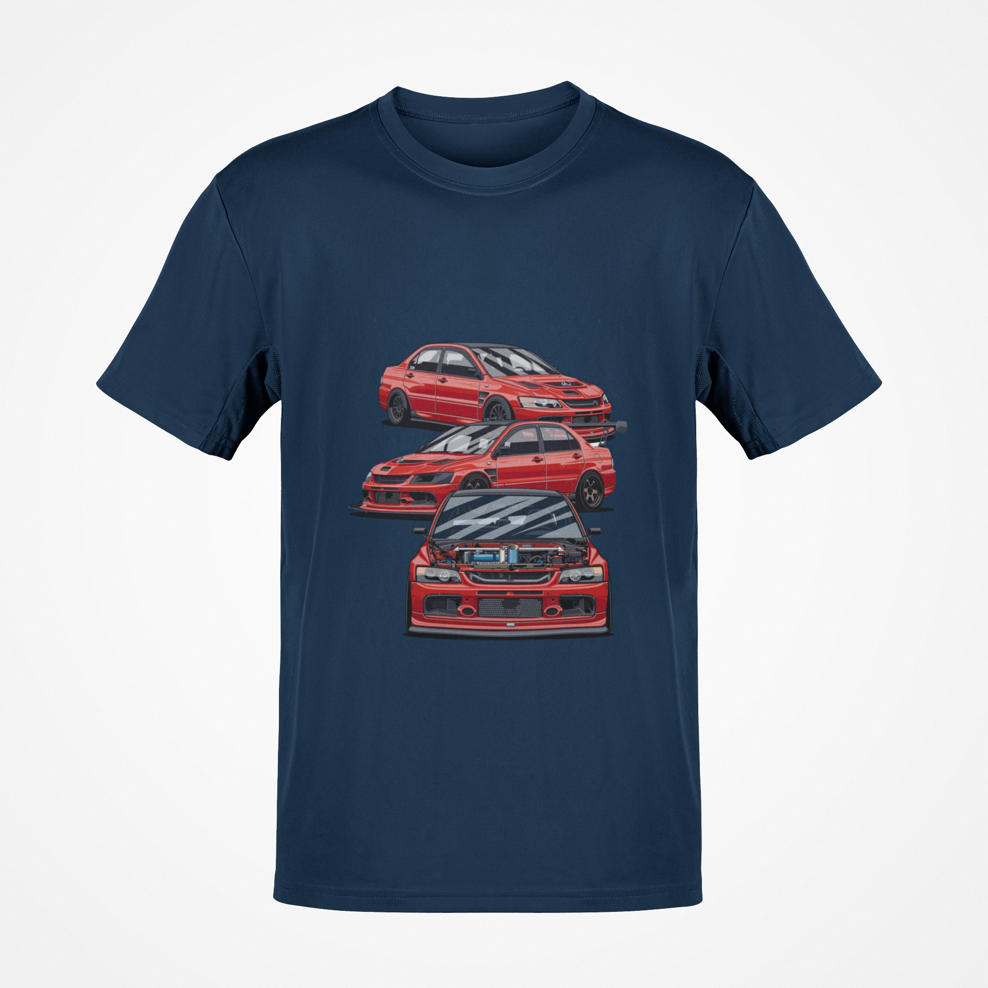 Mitsubishi Lancer EVO X Drawn Art T-Shirt - JDM Tuner Car Design