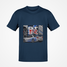Load image into Gallery viewer, GT-R R34 Skyline Fast &amp; Furious Premium Quality T-shirt FREE Shipping Worldwide!!
