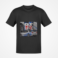 Load image into Gallery viewer, GT-R R34 Skyline Fast &amp; Furious Premium Quality T-shirt FREE Shipping Worldwide!!