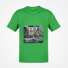 Load image into Gallery viewer, GT-R R34 Skyline Fast &amp; Furious Premium Quality T-shirt FREE Shipping Worldwide!!