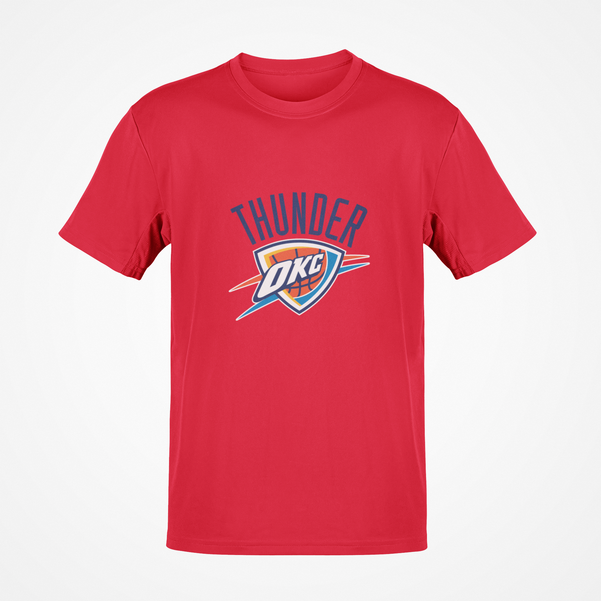okc thunder dress shirt Men's Oklahoma City Thunder Blue Rebel T-Shirt