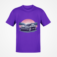 Laden Sie das Bild in den Galerie-Viewer, Tesla Model 3 T-Shirt in Premiumqualität. KOSTENLOSER Versand weltweit!!