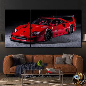 F40 Canvas FREE Shipping Worldwide!! - Sports Car Enthusiasts