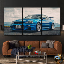 Laden Sie das Bild in den Galerie-Viewer, Nissan GT-R R34 Skyline Canvas FREE Shipping Worldwide!!