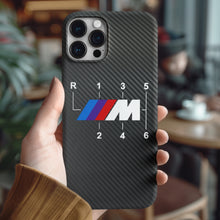 Charger l&#39;image dans la galerie, Coque iPhone en fibre de carbone et verre trempé BMW M Power, livraison gratuite dans le monde entier