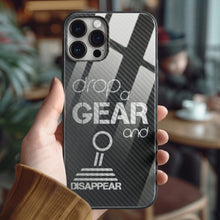 Load image into Gallery viewer, Drop a Gear and Disappear Tempered Glass iPhone Case FREE Shipping Worldwide!