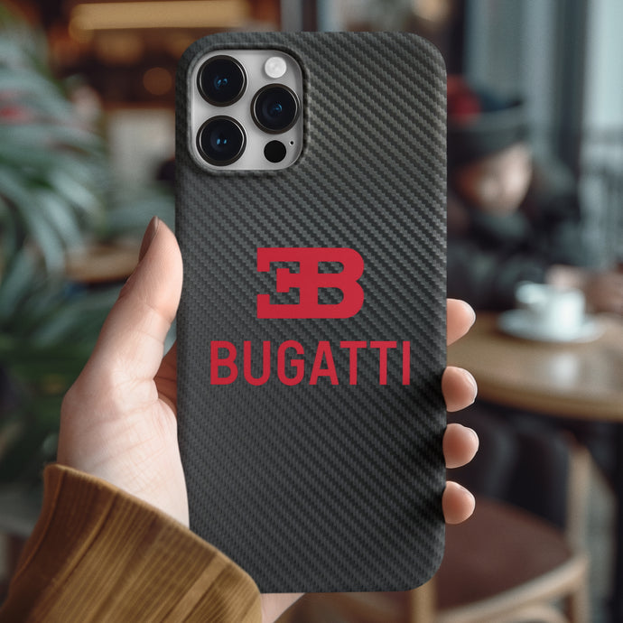 Coque Bugatti en fibre de carbone et verre trempé pour iPhone, livraison gratuite dans le monde entier