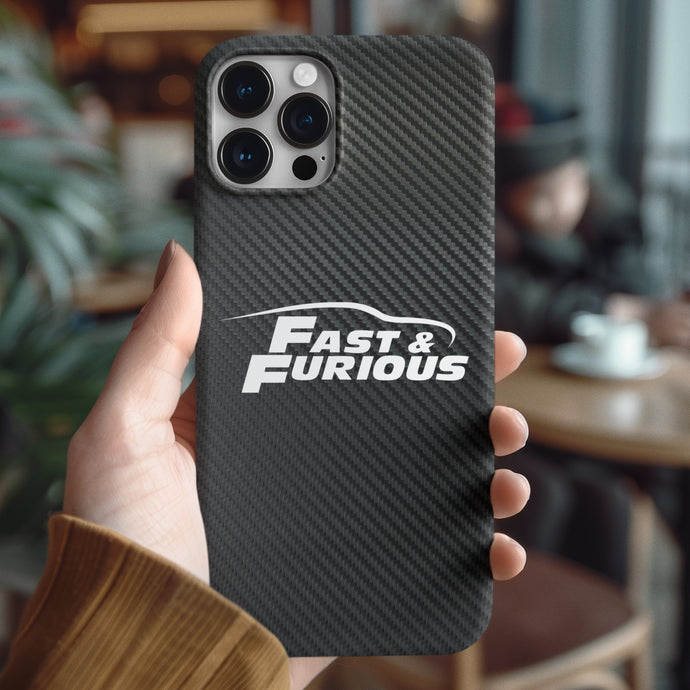 Coque iPhone en fibre de carbone et verre trempé Fast & Furious, livraison gratuite dans le monde entier