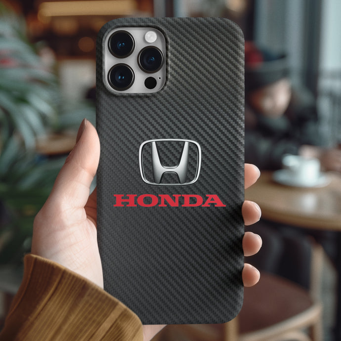 Coque en verre trempé et fibre de carbone pour iPhone, compatible avec Honda, livraison gratuite dans le monde entier