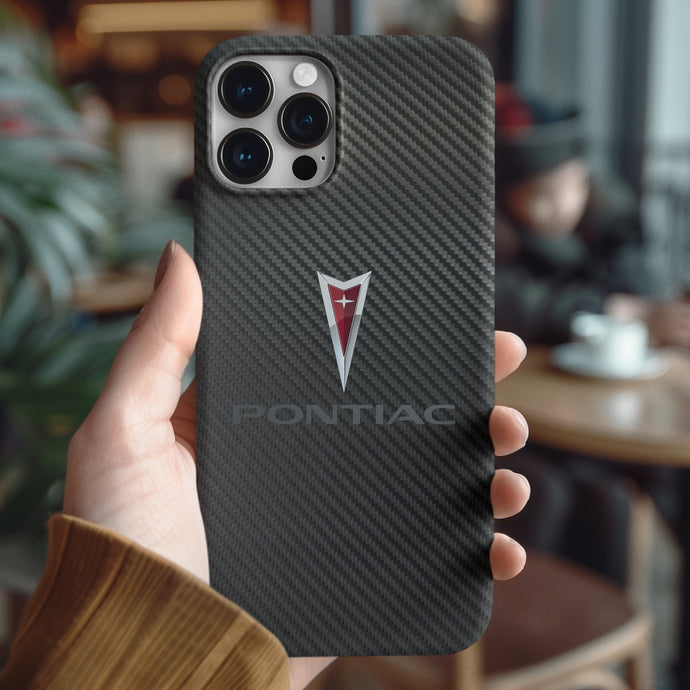 Coque iPhone Pontiac en fibre de carbone et verre trempé, livraison gratuite dans le monde entier