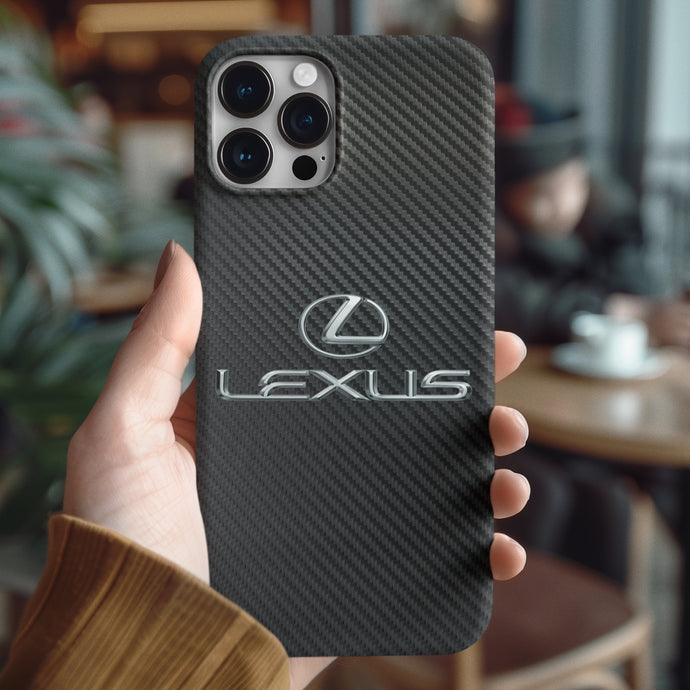 Coque en verre trempé et fibre de carbone Lexus pour iPhone, livraison gratuite dans le monde entier