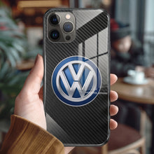 Load image into Gallery viewer, VW Volkswagen Tempered Glass iPhone Case FREE Shipping Worldwide!
