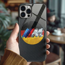 Charger l'image dans la galerie, Coque iPhone en fibre de carbone et verre trempé Audi, livraison gratuite dans le monde entier