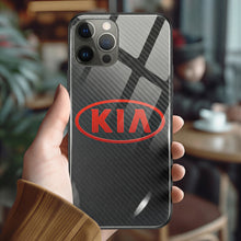 Laden Sie das Bild in den Galerie-Viewer, Audi Carbon Fiber Tempered Glass iPhone Hülle KOSTENLOSER Versand weltweit