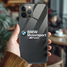 Load image into Gallery viewer, BMW M Motorsport Tempered Glass iPhone Case FREE Shipping Worldwide!