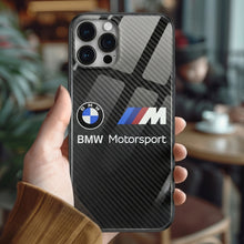Load image into Gallery viewer, BMW M Motorsport Tempered Glass iPhone Case FREE Shipping Worldwide!