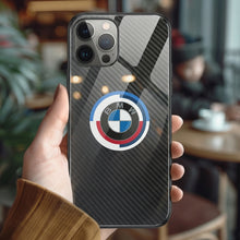 Charger l'image dans la galerie, Coque iPhone en fibre de carbone et verre trempé Audi, livraison gratuite dans le monde entier