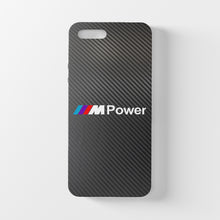 Charger l&#39;image dans la galerie, Coque iPhone en fibre de carbone et verre trempé BMW M Power, livraison gratuite dans le monde entier