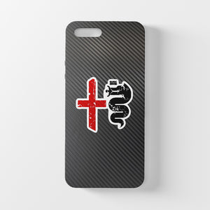 Coque en fibre de carbone et verre trempé pour iPhone Alfa Romeo, livraison gratuite dans le monde entier