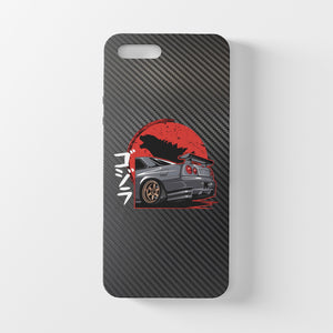 Coque iPhone en fibre de carbone Nissan GTR R34 R35 Skyline Livraison GRATUITE dans le monde entier !!