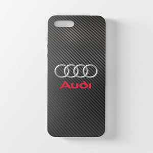 Coque iPhone en fibre de carbone et verre trempé Audi, livraison gratuite dans le monde entier