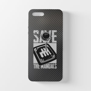 Coque iPhone en fibre de carbone et verre trempé Save The Manuals, livraison gratuite dans le monde entier