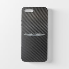 Charger l&#39;image dans la galerie, Coque en verre trempé et fibre de carbone Chrysler pour iPhone, livraison gratuite dans le monde entier