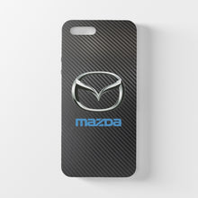 Charger l&#39;image dans la galerie, Coque en verre trempé et fibre de carbone Mazda pour iPhone, livraison gratuite dans le monde entier