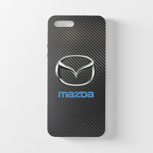 Coque en verre trempé et fibre de carbone Mazda pour iPhone, livraison gratuite dans le monde entier