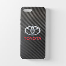 Load image into Gallery viewer, Toyota Carbon Fiber Tempered Glass iPhone Case FREE Shipping Worldwide