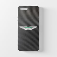 Charger l&#39;image dans la galerie, Coque iPhone en fibre de carbone et verre trempé Aston Martin, livraison gratuite dans le monde entier