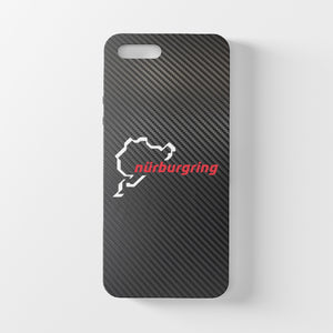 Coque iPhone en fibre de carbone et verre trempé Nürburgring, livraison gratuite dans le monde entier