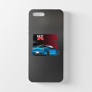 Coque iPhone en fibre de carbone Nissan GTR R34 Skyline JDM Livraison GRATUITE dans le monde entier !!