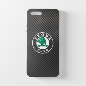 Skoda Carbon Fiber Tempered Glass iPhone Hülle Kostenloser Versand weltweit
