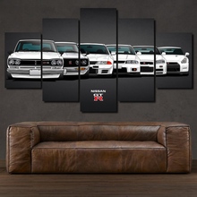 Load image into Gallery viewer, Nissan GT-R R35 R34 R33 R32 5-piece framed canvas print – wall art gift for sports car enthusiasts