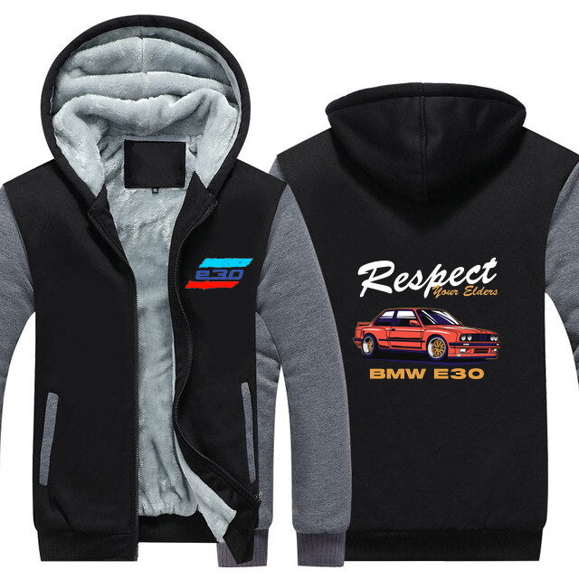 BMW E30 M3 Hoodie Jacket Sweatshirt Long Sleeve Jumper Clothing Apparel