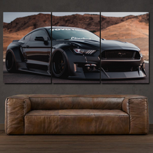 Laden Sie das Bild in den Galerie-Viewer, Ford Mustang 3-piece framed canvas print – premium motorsport wall art