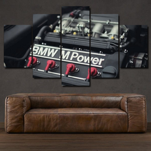 Load image into Gallery viewer, BMW E30 M3 Engine 5-piece framed canvas print – wall art gift for sports car enthusiasts