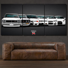 Load image into Gallery viewer, Nissan GT-R R35 R34 R33 R32 3-piece framed canvas print – premium motorsport wall art