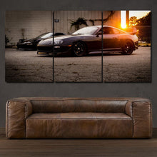 Load image into Gallery viewer, Toyota Supra 3-piece framed canvas print – premium motorsport wall art