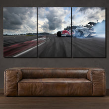 Load image into Gallery viewer, Mazda RX7 Drift 3-piece framed canvas print – premium motorsport wall art