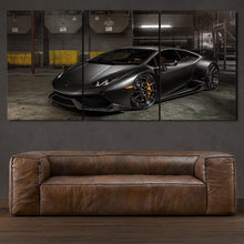 Load image into Gallery viewer, Lamborghini Huracan 3-piece framed canvas print – premium motorsport wall art