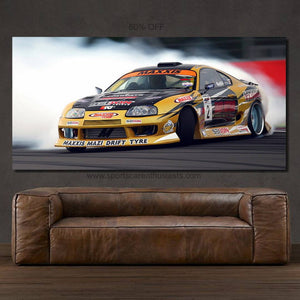 Toyota Supra MK4 Drift Canvas FREE Shipping Worldwide!! - Sports Car Enthusiasts