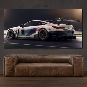 BMW M8 GTE Canvas FREE Shipping Worldwide!! - Sports Car Enthusiasts