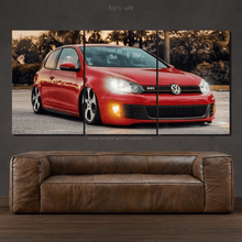 Laden Sie das Bild in den Galerie-Viewer, VW Golf MK6 GTI Canvas FREE Shipping Worldwide!! - Sports Car Enthusiasts