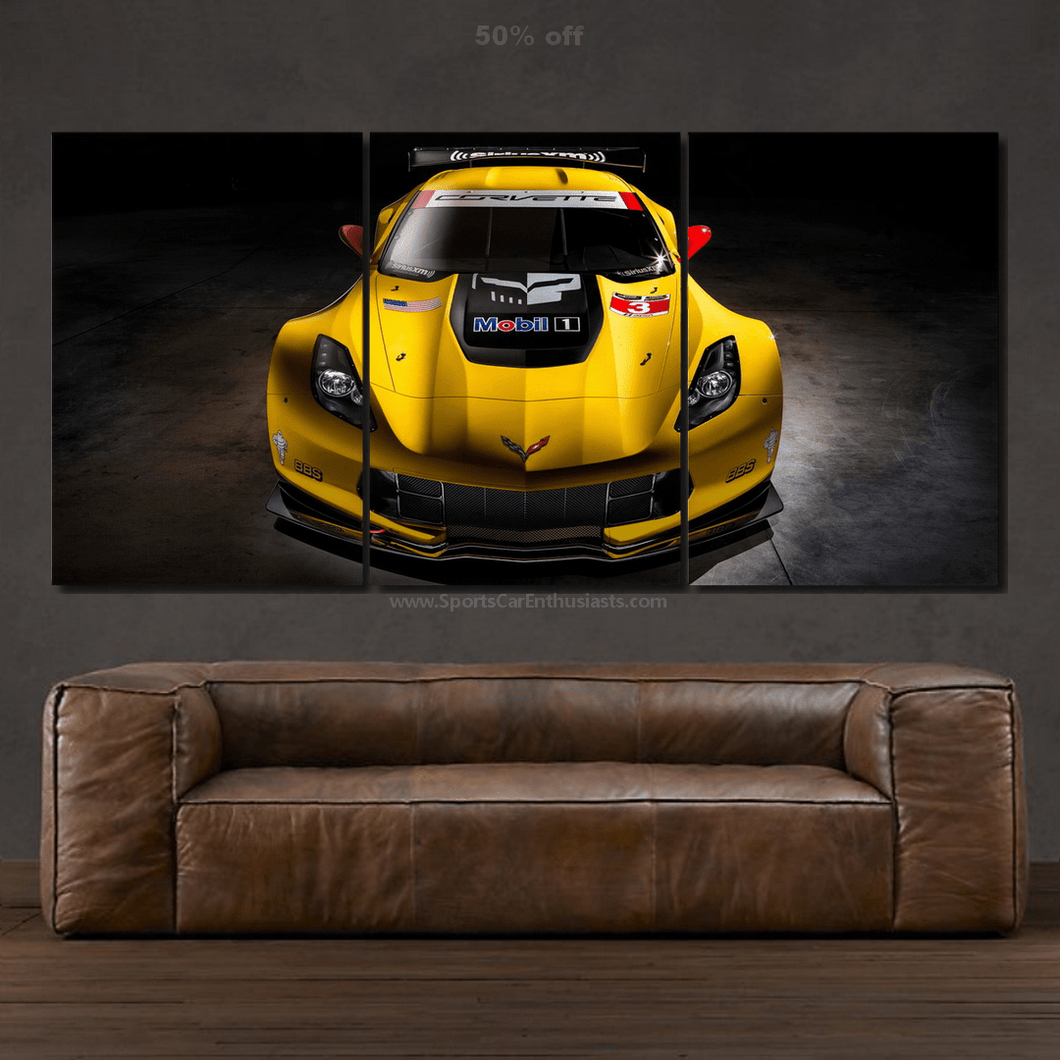 Chevrolet Corvette C7 R GT2 Canvas FREE Shipping Worldwide!! - Sports Car Enthusiasts