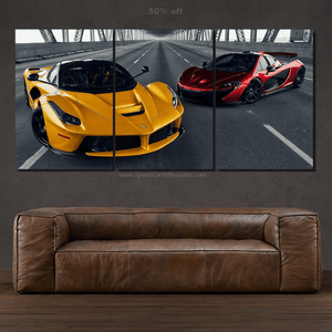 Hypercars Canvas 3pcs FREE Shipping Worldwide!! - Sports Car Enthusiasts